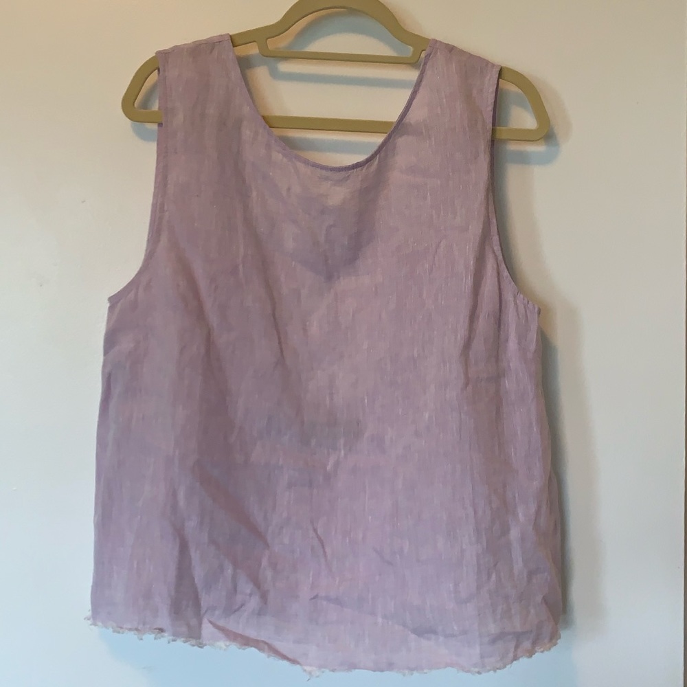 Purple Lilac Linen Reformation Tank Top - M